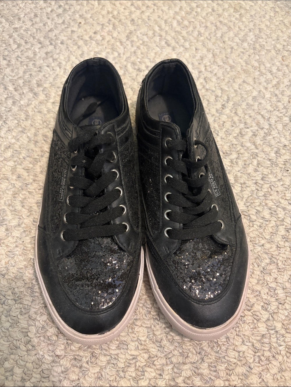 Black Glitter Low-Top Women’s U.S. POLO ASSN Sneakers